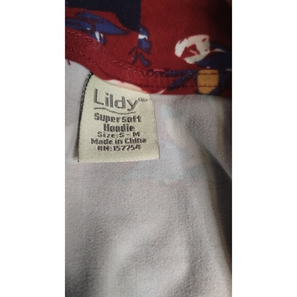 LILDY Super Soft Hoodie, Floral print, size Small - Picture 8 of 9